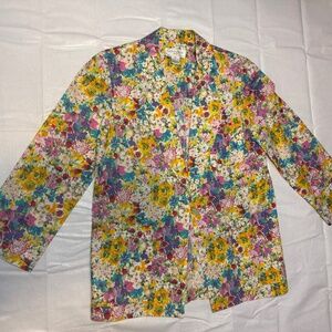 Vintage Christian Dior Floral Blazer Multicolor